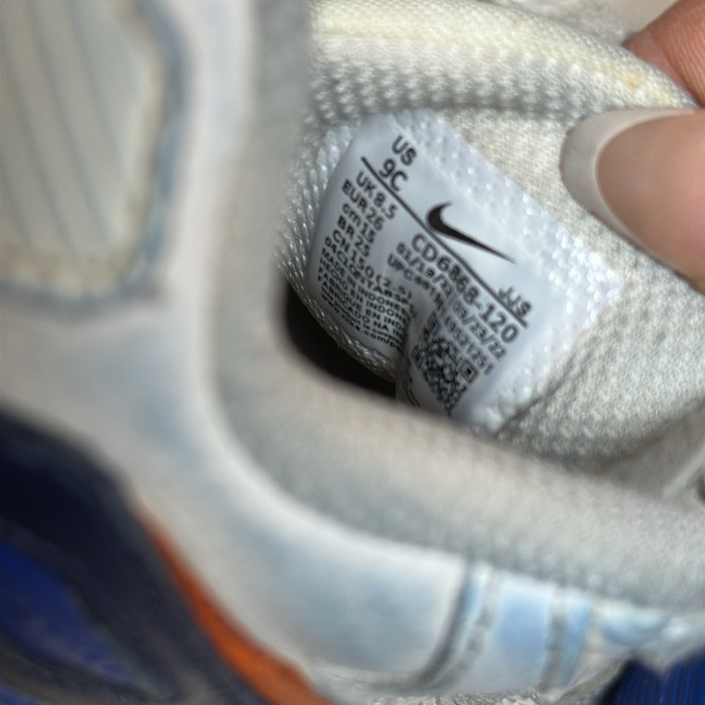 Nike toddler size 9 Air Max 90 Leather TD 'White Midnight Navy' - Picture 5 of 6